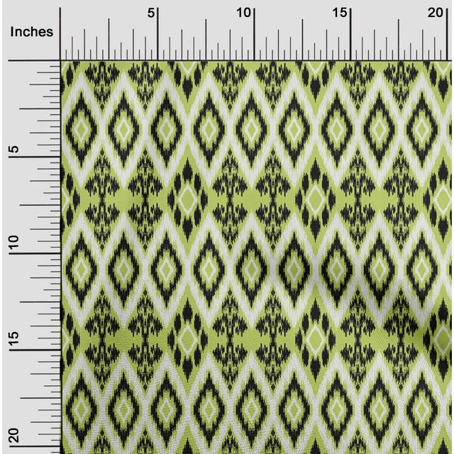 oneOone Cotton Cambric Fabric Geometric Ikat Print Fabric By The Yard 56 Inch Wide