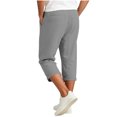 thumbnail image 4 of Pantalones Casuales para Hombre Bolsillo Sólido Cintura Elástica Verano Poliéster Moda Casual Al Aire Libre Pantalones Deportivos, 4 of 8