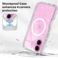 thumbnail image 6 of Petocase for iPhone 16 Plus Case,Clear [Non Yellowing] [Compatible with MagSafe] Shockproof Protection Rugged Heavy Duty Cover Case for iPhone 16 Plus 6.7",Clear Glitter, 6 of 7