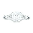 thumbnail image 4 of Rosec Jewels Certified Moissanite Cushion Cut Engagement Ring - Infinity Ring - 8 mm - 3 Ct - D-VS1 Quality, 10K White Gold, US 9.50, 4 of 8