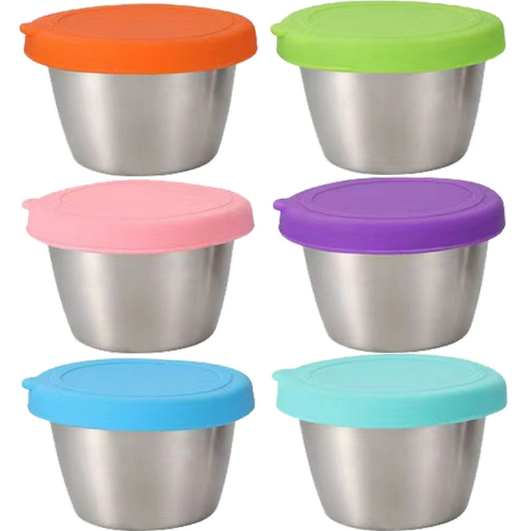 6pcs Meal Prep Containers Condiment Dressing Small Sauce