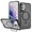 Black, variant on Case for Galaxy S24 FE,Military Grade Drop Full-Body Shockproof Protective Lens Holder Kickstand with Wireless Charging TPU PC Phone Case for Samsung Galaxy S24 FE 5G,2024 (Orange)