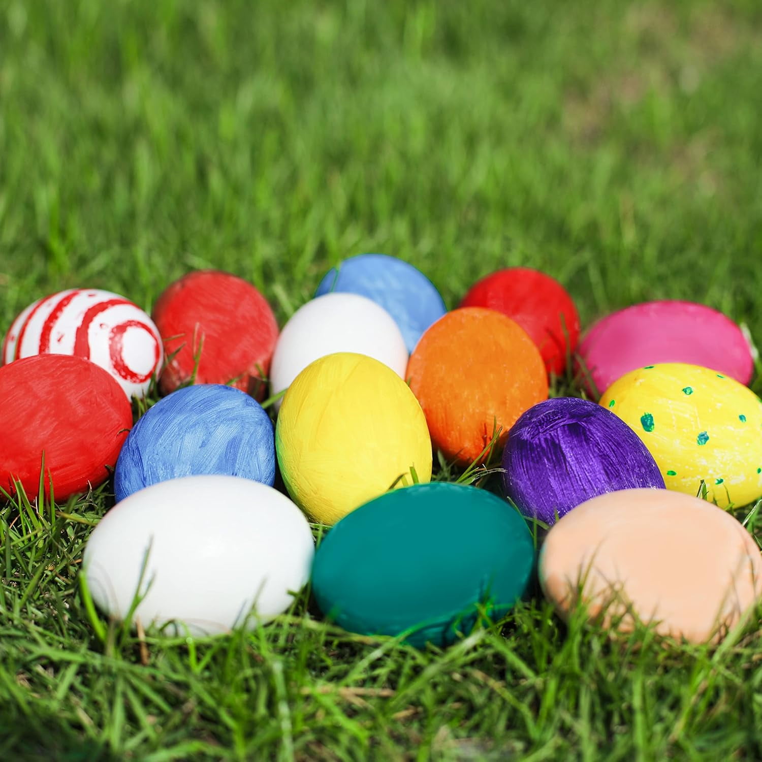 Joyfy 36 Pcs Easter Egg,2.36" Easter Unpainted White Eggs Wooden Decorating for Kids DIY Paint Your Own Egg Decor,Easter Craft,Easter Eggs Hunt,Easter Basket Stuffers,School Activities Supplies