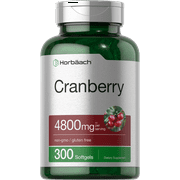 Cranberry Supplement | 4800mg | 300 Softgels | by Horbaach