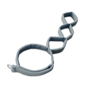 Rehabilitation Advantage Lightweight Fabric Leg Lifter Harness with 3 Loops, Gray