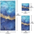 thumbnail image 2 of Coolnut 3 PCS Towel Blue Marble Texture Cotton Bath Towel Set (1 Bath Towel, 1 Hand Towel, 1 Washcloth) for Bathroom, Super Soft and Quick Dry Towels, 2 of 6