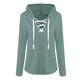 thumbnail image 3 of Guardurnaity Sudadera con capucha de manga larga con cuello en V y cordón para mujer Prendas para la parte del cuerpo Gris verdoso S, 3 of 6