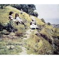 thumbnail image 3 of Brymner, William 17x15 Black Modern Framed Museum Art Print Titled - Girls with a Wreath of Flowers, 3 of 5