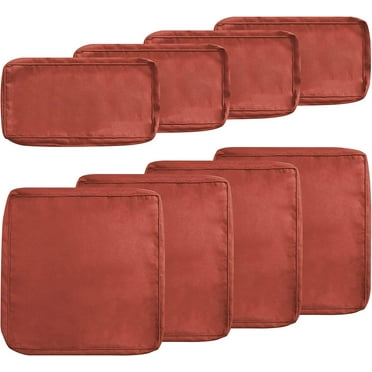 8 Piece Outdoor Patio Cushion Covers Replacement, Outdoor Cushion Slipcovers(4 Seat Covers and 4 Back Covers) with Zipper for Outdoor Furniture, Patio Sofa Couch(Orange)