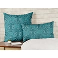 thumbnail image 2 of Vargottam Lumbar Pillow Cover - Decorative Pillow Covers 24x12 Inches, Printed Teal Blue Theme Pillowcase, Decorative Lumbar Cushion Covers, 2 of 4