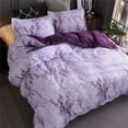 thumbnail image 2 of HAHDAXIA Super Soft Polyester Duvet Cover Set Rock Pattern Printed Pillowcase Bedding Set (Purple, Single), 2 of 6