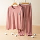 thumbnail image 3 of Traje de hogar cálido alemán de terciopelo de otoño e invierno, pantalones casuales de manga larga, pijamas para el hogar, traje de hogar grueso de terciopelo de doble cara con cuello, 3 of 5
