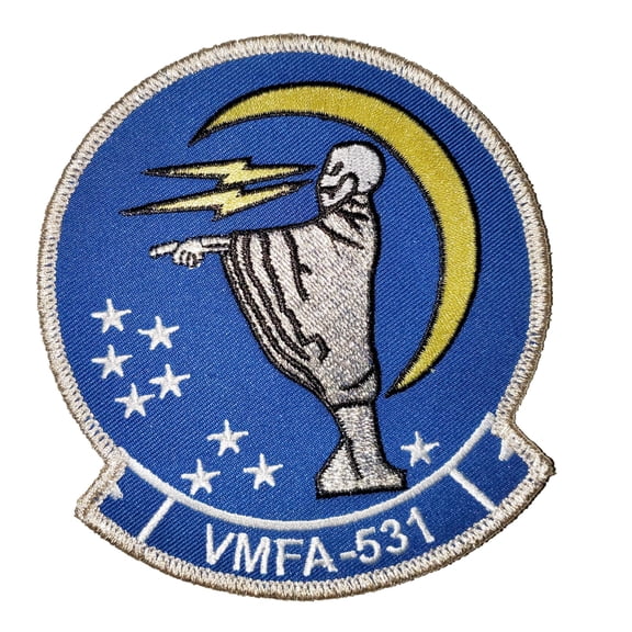 VMFA-531 Grey Ghosts Patch – Sew On, 4.5"