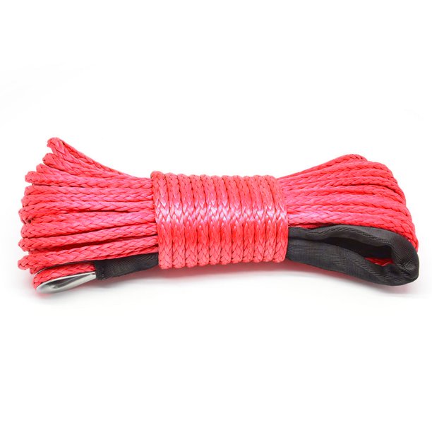 Cuerda de cabrestante de 15 m Cable de línea de tracción de 7700 lb Cuerda de remolque de nailon
