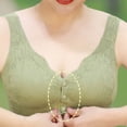 thumbnail image 4 of Stamzod Front Closure Bras for Women V-Neck Embroideried Push Up Bra No Underwire Wireless Push Up Bras, 4 of 8