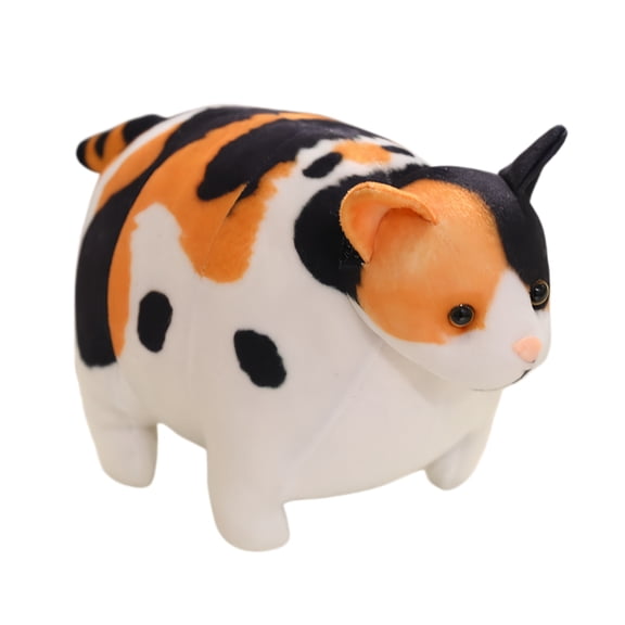 Chubby Cat Plush Toys Stuffed Pet Cat Doll Cute Lifelike Kitten Hanging Toys Bags Decor Home Pillow
