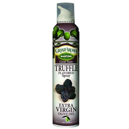 Mantova Extra Virgin Olive Oil Spray Truffle Flavored 8 oz. Spray Bottle - Manage Oil Amount - Great For Salads &