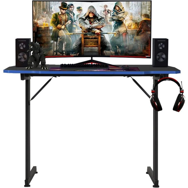BestOffice 39'' Z-Shaped Ergonomic Gaming Desk with Headphone Hook