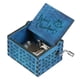 thumbnail image 1 of Caja De Música Con Manivela Decoración Caja de música de madera retro Feliz Navidad Caja de almacenamiento Ornamento Regalo (Azul), 1 of 8