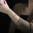 thumbnail image 3 of Pulsera de trébol de cuatro hojas de oro roto para mujer, nuevo estilo, lujo ligero, nicho, exquisita joyería de mano, diseño de nicho, regalo para novias, 3 of 4