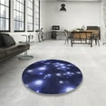 thumbnail image 4 of Ahgly Company Machine Washable Indoor Rectangle Transitional Night Blue Area Rugs, 6' x 9', 4 of 7