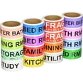 thumbnail image 6 of Aegis Adhesives - 1" X 4.5" Home Moving Color Coding Labels - 4 Bedroom House + Fragile Stickers -14 Different Living Spaces + 2 Handle With Care - (16 Rolls, 50 Stickers Each, 800 Total), 6 of 6