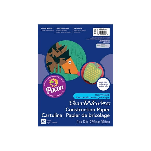 SunWorks - Paper - - 50 sheets - holiday green - ground wood