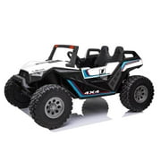 Kids On Wheelz 24v Dune Buggy 2 Seater Off-Road UTV Electric Motorized Kids' Ride-on Car Parental Remote Control Perfect Gift Limited Edition White