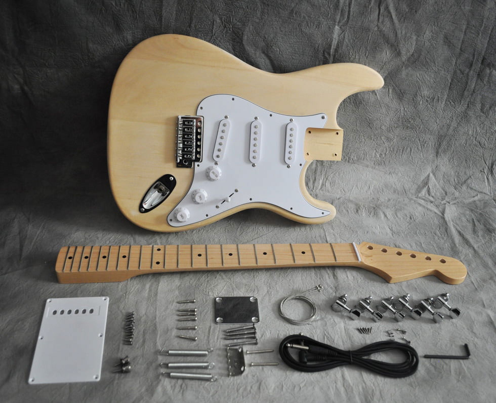 RSW DIY Electric Guitar kit with Basswood Body Maple Neck and Fingerboard 21 Frets S-S-S Pickups Bolt On - image 5 of 6