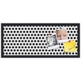 thumbnail image 2 of PinPix 30x12 Custom Cork Bulletin Board Black Polka Dot Poster Board Has a Fabric Style Canvas Finish, Framed in Black Polka Dot, by ArtToFrames (PinPix-200), 2 of 6