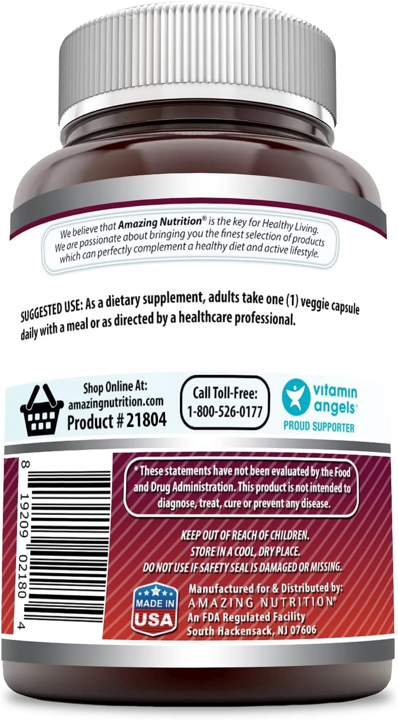 Amazing Formulas Quercetin 500 mg Per Serving 240 Veggie Capsules Supplement | Non-GMO | Gluten Free | Made in USA