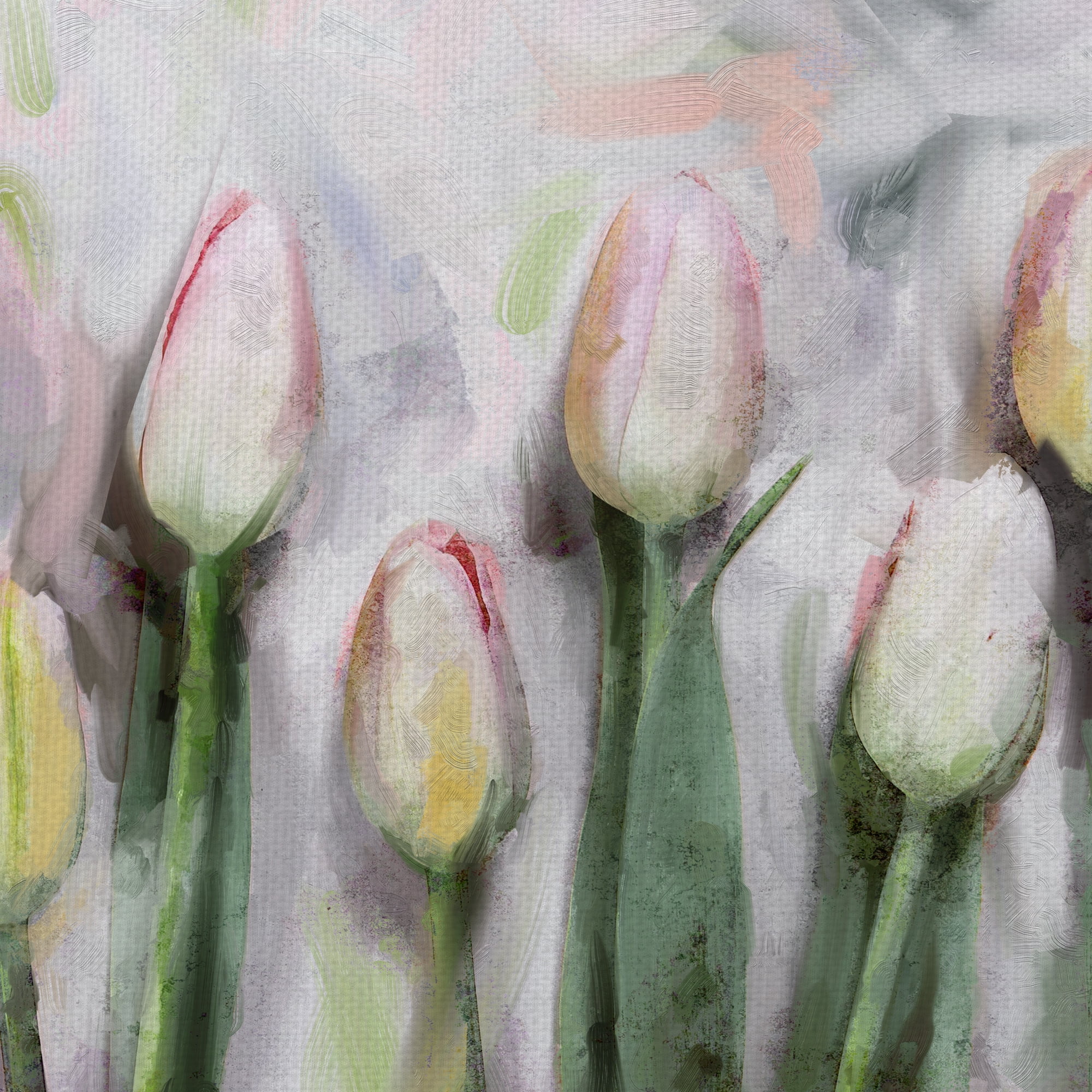 Fine Art Canvas Les Tulipes Tulip Garden by Studio Arts Canvas Art Print