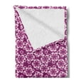 thumbnail image 2 of Purple Soft Flannel Fleece Throw Blanket, Abstract Petals of Blossoming Summer in Floral Bouquet Illustration Botanic, Cozy Plush for Indoor and Outdoor Use, 50" x 60", Fuchsia Purple, by Ambesonne, 2 of 5