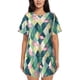 thumbnail image 1 of Fotbe Flamingo Conjunto de Pijama Estampado para Mujer, 2 Piezas, Ropa de Dormir con Camiseta de Manga Corta y Shorts Suaves-Small, 1 of 6