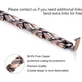 thumbnail image 3 of Pulseras magnéticas de cobre para mujer para aliviar el dolor de artritis ~ Terapia eficaz para RSI y túnel carpiano ~ Pulseras de cristal de cobre puro al 99,9% ~ Regalo de joyería con herramienta d JAMW Sencillez, 3 of 5