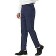thumbnail image 5 of Lars Amadeus Men's Business Pants Casual Printed Slim Fit Flat Front Dress Pants, 5 of 6