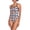 Rainbow, variant on Printed One Piece Thin Strap Athletic Swimsuit, Team or Practice Swimwear for Girls and Women (FN049) - Sharp Blue - 34