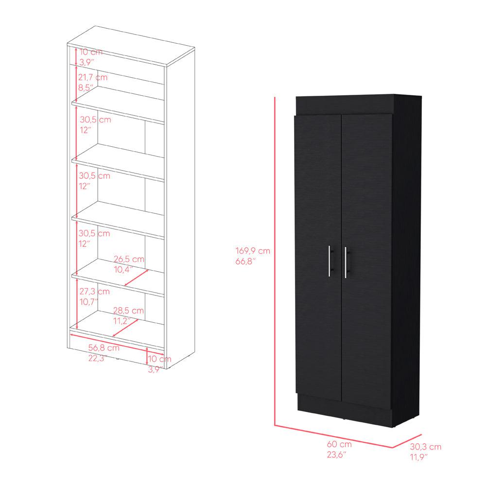 We Have Furniture Pantry Cabinet Clinton, Kitchen, Black