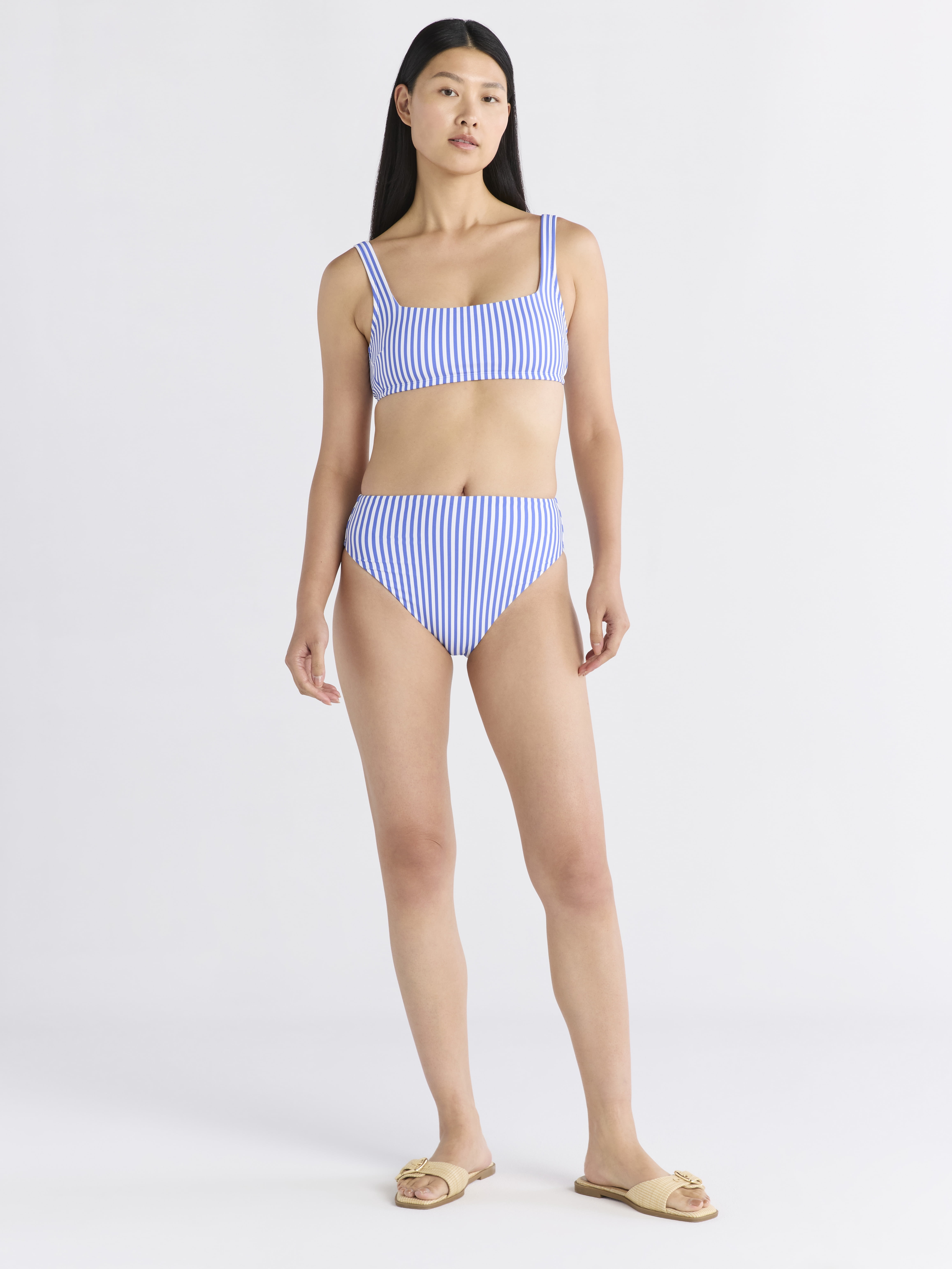 Free Assembly Women's and Women’s Plus Cheeky High Waisted Bikini Swim Bottoms, Sizes XS-1X