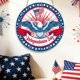 thumbnail image 4 of Independence Day America Wooden Hanging Decoration Patriotic Round Wall Decor For Home And Porch Festival Celebration Hanging Board Decoration, 4 of 6