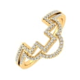thumbnail image 2 of 1/5 Carat Crown Diamond Wedding Band Ring in 14K Yellow Gold (Ring Size 6.25) (I1-I2 Clarity), 2 of 6