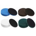 thumbnail image 1 of Uxcell 16 Pcs 5 Pulgadas Almohadilla de Fregado de Nylon 120/240 Granulaciones Almohadillas de Fregado de Superficie de Bucle y Gancho, Verde/Marrón/Azul/Blanco, 1 of 5