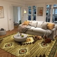 thumbnail image 2 of Area Rug 5x7 Rug Machine Washable Non-Slip Low Pile Print Pattern Western Rug for Living Room Bedroom Entryway-Camel, 2 of 11