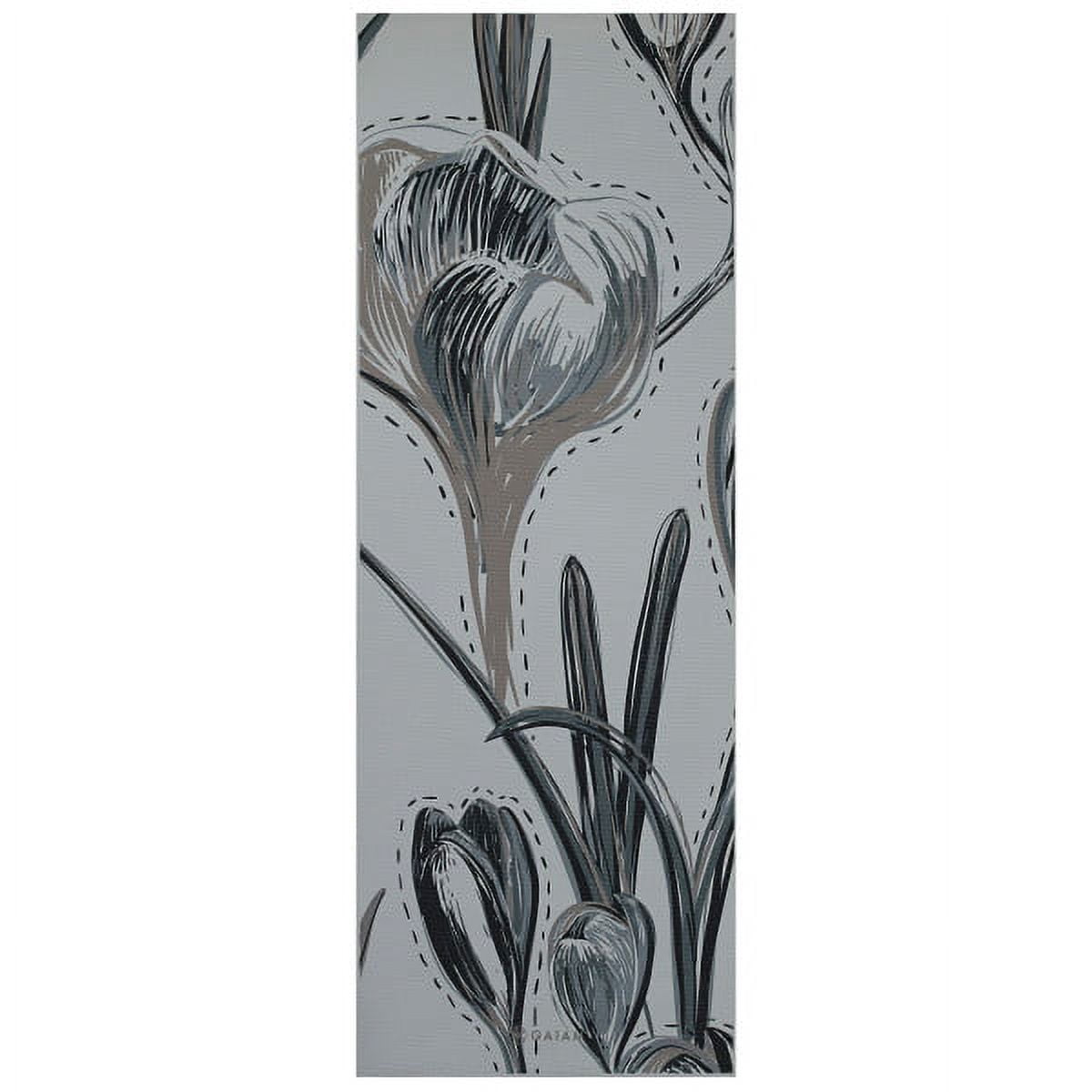 Gaiam Premium Reversible Yoga Mat Subtle Bloom Extra Thick Non-Slip, 6mm