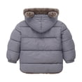 thumbnail image 4 of Baby Boy Winter 𝐅𝐥eece Coat Toddler Puffer Jacket Bear Ears Hooded Jacket Coat Baby Girl Outerwear Warm Clothes, 4 of 6