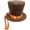 brown, variant on Victorian Faux Leather Top Hat Steampunk Magician Bowler Cap Brown 33cm 1Pc