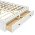 thumbnail image 6 of Bellemave Full Beds with 6 Storage Drawers, Wood Full Size Platform Bed Frame with Wood Slat Support, Rustic Style Storage Bed Frame Noise-Free, No Box Spring Needed（Antique White), 6 of 9