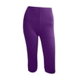 thumbnail image 6 of HAJWOH Capri Leggings for Women Tummy Control Knee Length Cropped Pants Casual Cutout Yoga Short Lounge Pajams, 6 of 6