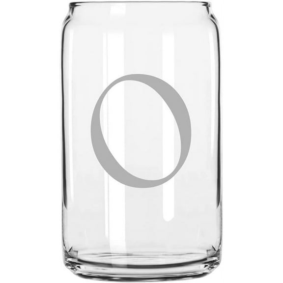 O Celtic Monogrammed Etched 16oz Libbey Can Glass