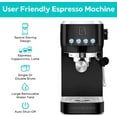 thumbnail image 2 of CASABREWS 3700 Essential 20-Bar Espresso Machine and Coffee Maker, Black, 2 of 7